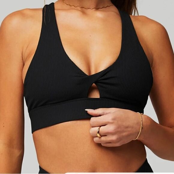 Fabletics Twist Front Medium Impact Black Bra size XL- excellent condition - Picture 10 of 10